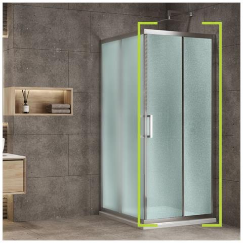 Lato Porta Box Doccia Angolare Nicchia Dafne Cristallo 6 Mm 75 Cm Stampato - Foto 1
