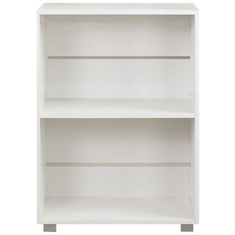 Mobile Mobiletto Libreria A Scaffali 2 Ripiani In Legno Bianco 77x60x31 Cm - Foto 2