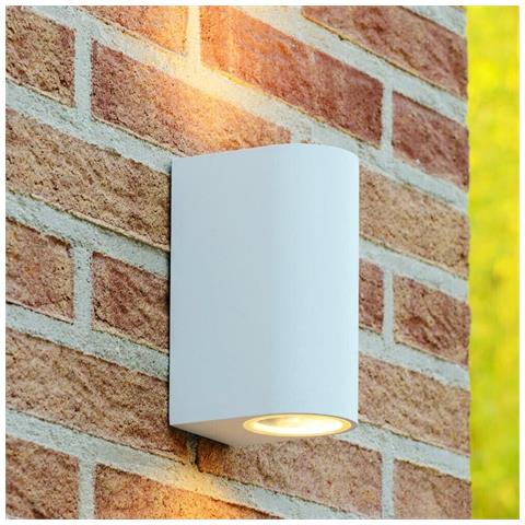 Applique Doppia Emissione A Parete Interno Esterno Ip65 Porta Faretto Gu10 Es14b - Foto 1