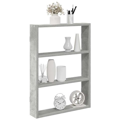Scaffale A Muro Grigio Cemento 43x9x60 Cm In Truciolato - Foto 1