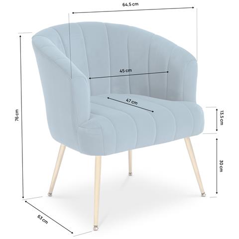 Poltroncina Trasformabile Noa In Velluto Grigio Blu E Gambe Dorate - Foto 8