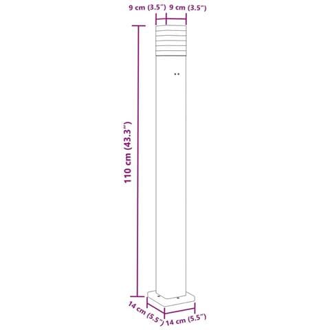 Lampade da Terra per Esterni con Presa 3pz Nere 110cm Alluminio - Foto 7