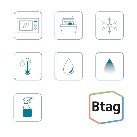 BTAG-P35 nastro per etichettatrice Bianco su rosa - Foto 5