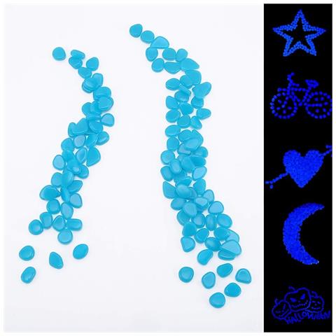 Ciottoli Luminosi Artificiali Da 200 Pezzi Blue - Foto 1