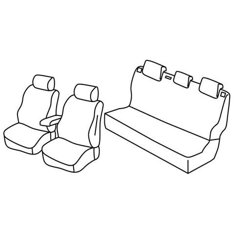 Set Coprisedili Superior - Nero/blu - Compatibile Per Volkswagen Polo 5p (09/09>09/17) Trendline, Family - Foto 1