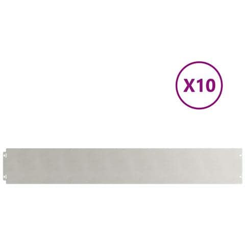Bordure Per Prato 10 Pz 15x103 Cm Acciaio Inossidabile - Foto 2