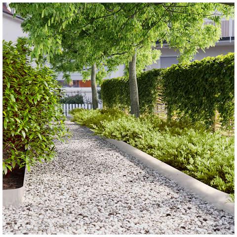 Bordure Per Prato 10 Pz 15x103 Cm Acciaio Inossidabile - Foto 1