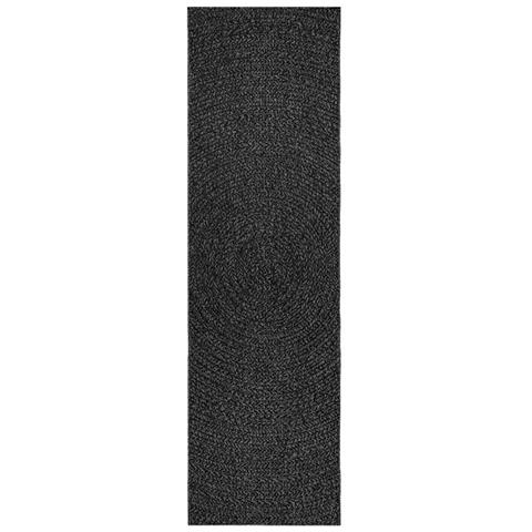 Tappeto Zizur Antracite 80x250 Cm Aspetto Iuta Interni Esterni - Foto 3