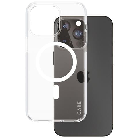 CARE Flagship Case Transparent Urban Combat w. White MagSafe iPhone 15 Pro Max - Foto 1