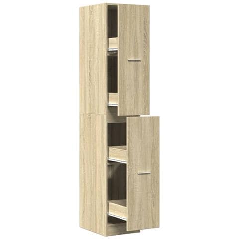 Armadietto Da Farmacia Rovere Sonoma 30x41x174,5 Cm Truciolato - Foto 2