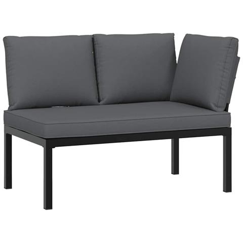 Lusso Casadino - Set Divani Da Giardino 4 Pz Con Cuscini In Alluminio Nero - Foto 2