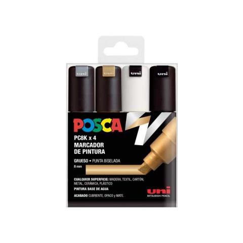 POSCA 182634677 evidenziatore 4 pz Multicolore - Foto 1