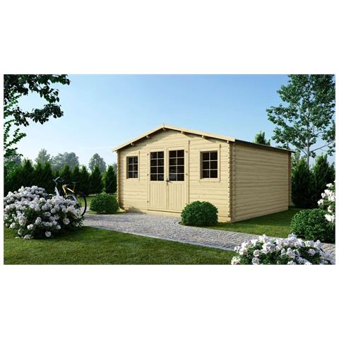 Casetta Da Giardino In Legno - 20.00m2 - 5.00x4.00m - 40mm - Colore: Naturale - Foto 1