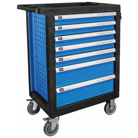 Carrello Porta Attrezzi Professionale Da Officina 7 Cassetti 250 Attrezzi Assortiti - Foto 1