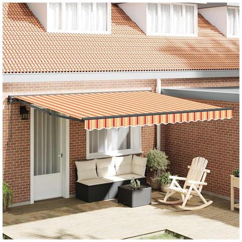 Tenda Retrattile Giallo e Arancione 400x300 cm Tessuto - Foto 2