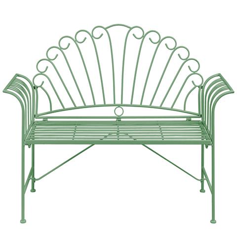 Panchina Da Giardino Cavinia 125 Cm Metallo Verde - Foto 2
