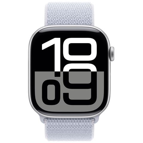 Watch Series 10 Serie 10 GPS 46mm Cassa in Alluminio Color Argento con Blu tempesta Sport Loop - Foto 2