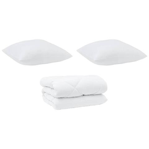 Piumone Altro con cuscino 3 pcs Bianco 240 x 200 cm Microfibra - Foto 1