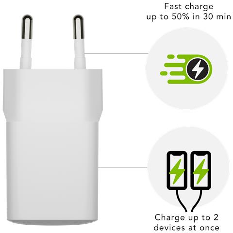 CH18EUWH7098 Caricabatterie per dispositivi mobili Universale Bianco AC Interno - Foto 2