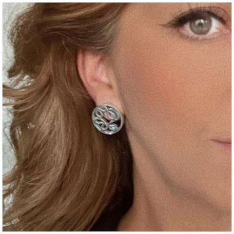 Ciondolo Labirinto Placcato Argento In Anello - Foto 3