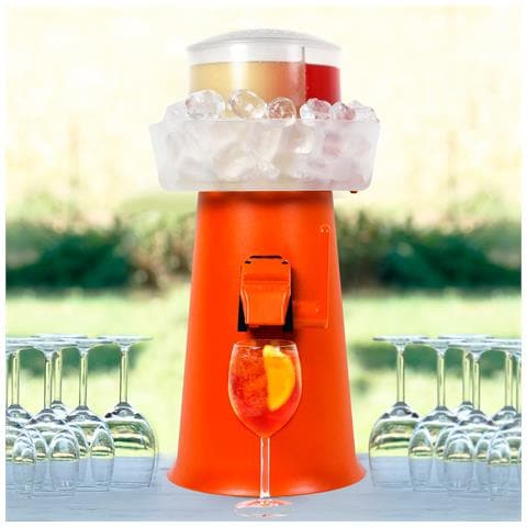 Kit Arancio In Plastica Per Aperitivi Con 3 Bicchieri Originali - Set Completo Design Italiano Resistente E Leggero - -arancio-3-bicchieri - Foto 1