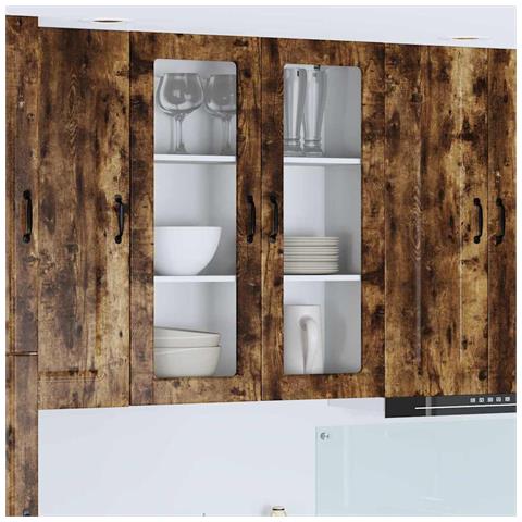 Pensile cucina Rovere fumé 80 x 31 x 100 cm Legno multistrato - Foto 2