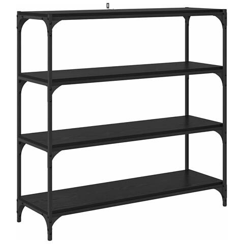 Armadio per Libri Rovere Nero 100 x 33 x 100 cm - Foto 1