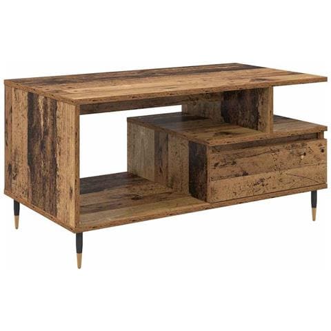 Tavolino da salotto con cassetto Legno vecchio 90 x 49 x 45 cm - Foto 1