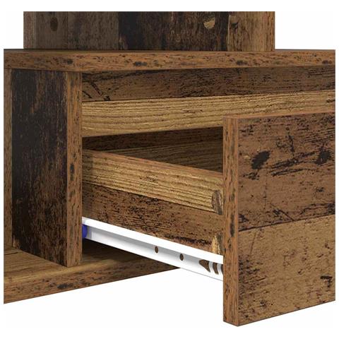 Tavolino da salotto con cassetto Legno vecchio 90 x 49 x 45 cm - Foto 9