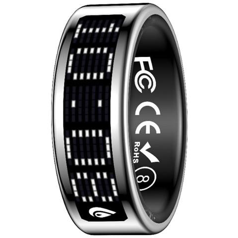 Smart Ring Con Display E Custodia Di Ricarica - Monitoraggio Fitness E Salute Silver 14 - Foto 1