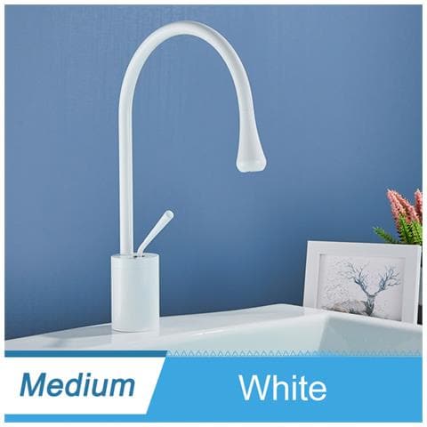 Rubinetto per lavabo da bagno, Blackswan, tipo M230, modello bianco, misura 36 cm - Foto 2