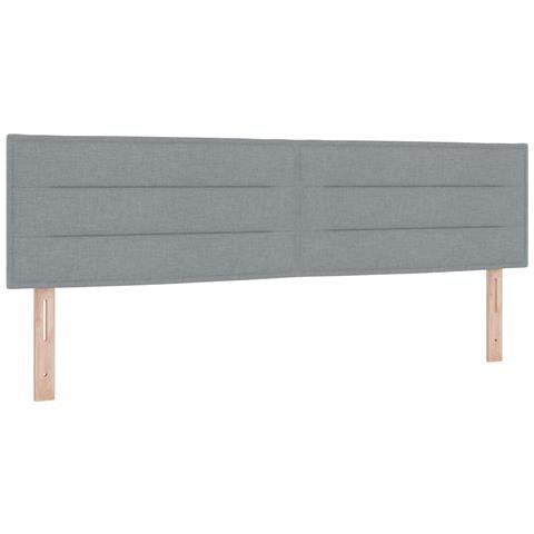 Testiera LED con testiera Grigio chiaro 180 cm Poliestere - Foto 1