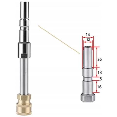 Lancia Alta Pressione Di Ricambio Compatibile Con Idropulitrice Kranzle D12/nilfisk Alto - 1/4"" Qc, 4000 Psi, 60°c, 16 Cm, Ottone E Acciaio - Foto 2