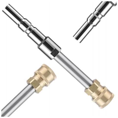 Lancia Alta Pressione Di Ricambio Compatibile Con Idropulitrice Kranzle D12/nilfisk Alto - 1/4"" Qc, 4000 Psi, 60°c, 16 Cm, Ottone E Acciaio - Foto 1