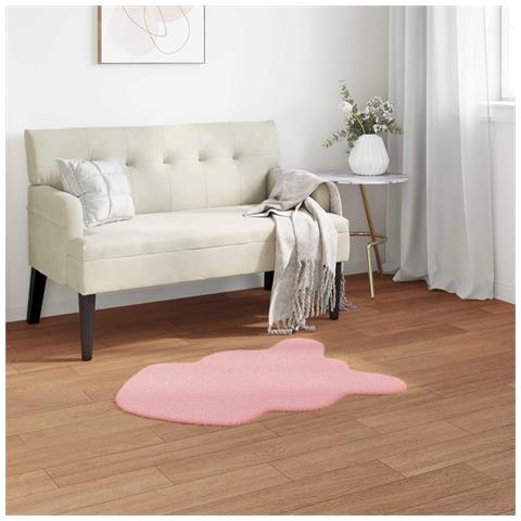 Tappeto in Pelliccia Sintetica di Coniglio Olite Rosa - Foto 2