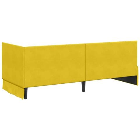 Struttura Letto Angolare con Materasso 2 pcs Giallo Velluto - Foto 9