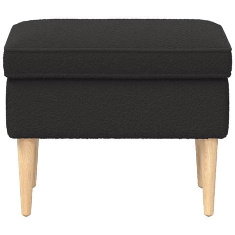 Poggiapiedi Nero 55 x 35 x 41 cm Bouclé - Foto 2