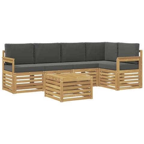 Set di divani da esterno 6 pcs Bianco e Antracite - Foto 1