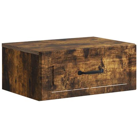 Mobiletto da notte a muro Rovere Fumo 49 x 34,5 x 20 cm - Foto 1