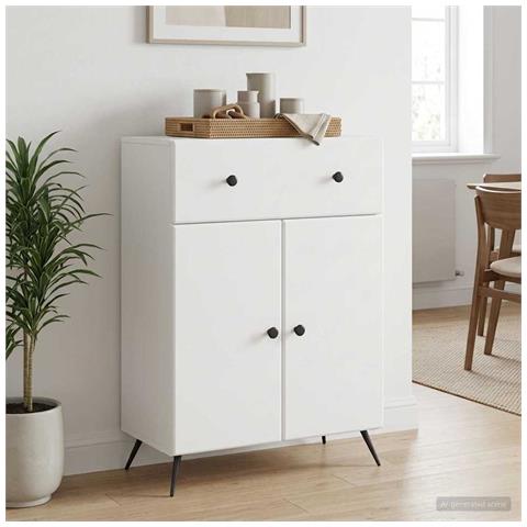 Credenza Bianco 66 x 34,5 x 90 cm Legno ingegnerizzato - Foto 2