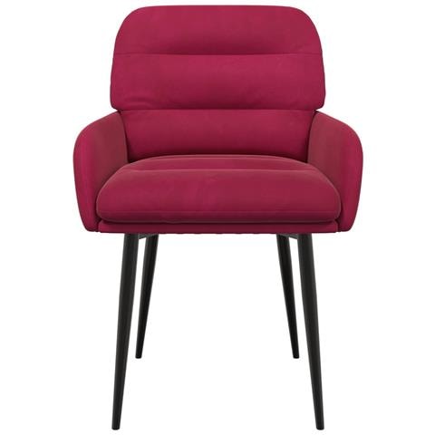 Sedie da pranzo 2 pcs Velluto (V) Rosso Vino 59 x 59,5 x 90 cm - Foto 2