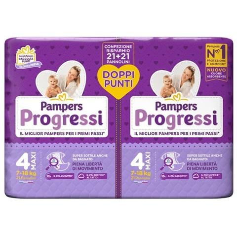 Pampers Progressi Pannolino Maxi Pacco Doppio 42 Pezzi - Foto 1