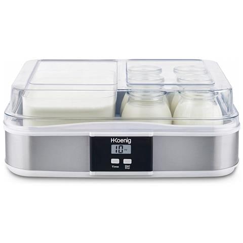 Yogurtiera 12 vasetti ELY120, 12 x 160 ml, Programmabile, in acciaio inox, Senza BPA, Lavabile in lavastoviglie, Arresto automatico, 21,5 W - Foto 1