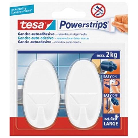 Powerstrip Gancio Large Ovale, Plastica Resistente, Max 2 Kg - Foto 3