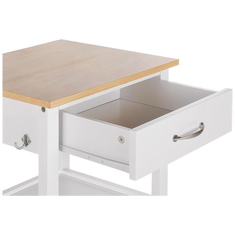 Carrello Da Cucina In Legno Bianco Siena - Foto 13