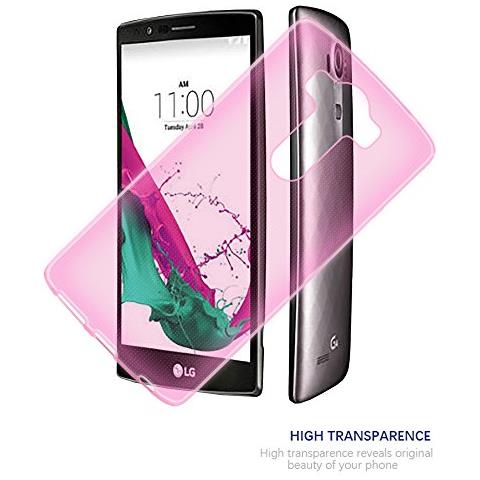 Custodia Compatibile Con Lg G4 Pro In Rosa Transparente - Coperchio Protettivo In Silicone Tpu Flessibile - Foto 2