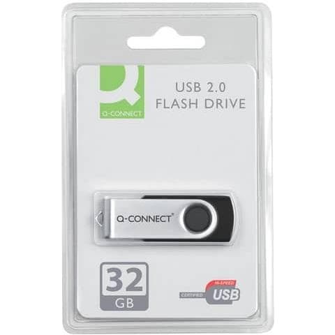 Chiavetta Usb High Speed 2.0 Nero 32 Gb Con Cappuccio Di Protezione Kf76970 - Foto 1