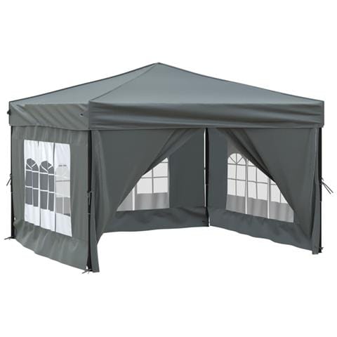 Tenda Per Feste Pieghevole Con Pareti Laterali Antracite 3x3 M - Foto 9