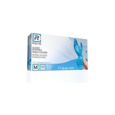 Guanti in Nitrile Blu Uso Medico senza Polvere Conf. da 100pz - Taglia M - Foto 1