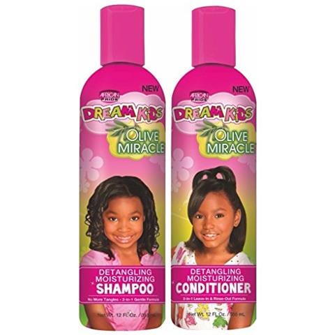 African Pride Kids Olive Miracle Shampoo E Balsamo Idratante Districante - Foto 1
